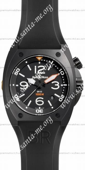 Bell & Ross BR 02-92 Carbon Mens Wristwatch BR02-CA-FINISH