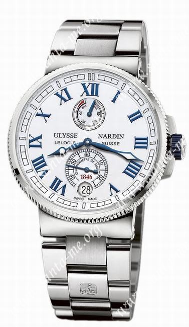 Ulysse Nardin Marine Chronometer Manufacture Mens Wristwatch 1183-126-7M/40