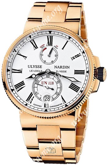 Ulysse Nardin Marine Chronometer Manufacture Mens Wristwatch 1186-122-8M.40