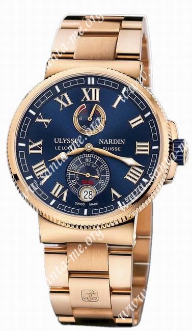Ulysse Nardin Marine Chronometer Manufacture Mens Wristwatch 1186-126-8M/43