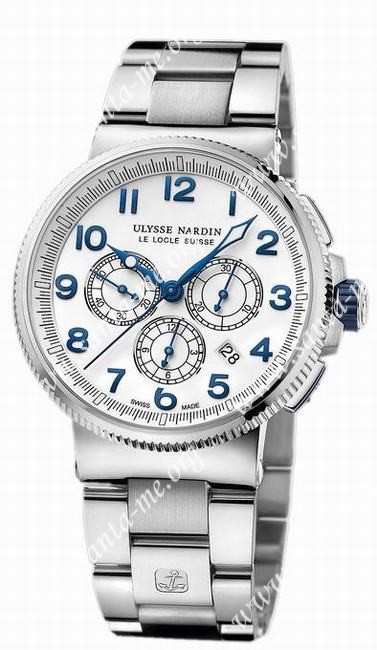 Ulysse Nardin Marine Chronograph Manufacture Mens Wristwatch 1503-150-7M/60