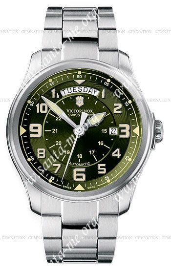 Swiss Army Infantry Vintage Day and Date Mecha Mens Wristwatch 241374