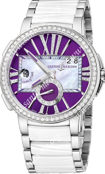 Ulysse Nardin Executive Dual Time Ladies Ladies Wristwatch 243-10B-7-30-07