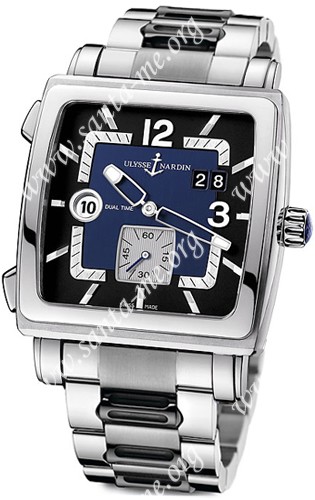 Ulysse Nardin Quadrato Dual Time Mens Wristwatch 243-92-7/632
