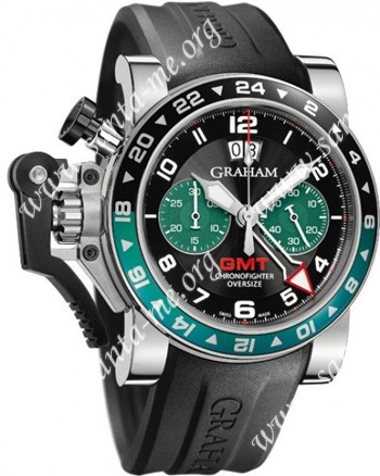 Graham Chronofighter Oversize GMT Steel  Mens Wristwatch 2OVGS.B12A.K10B