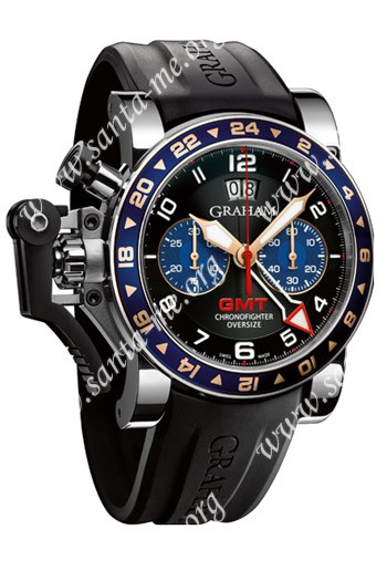 Graham Chronofighter Oversize GMT Steel Mens Wristwatch 2OVGS.B26A
