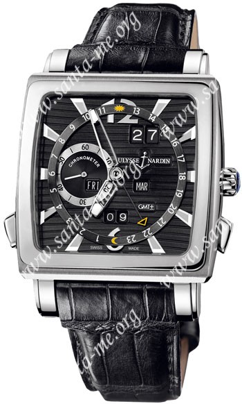 Ulysse Nardin Quadrato Dual Time Perpetual Mens Wristwatch 320-90.92