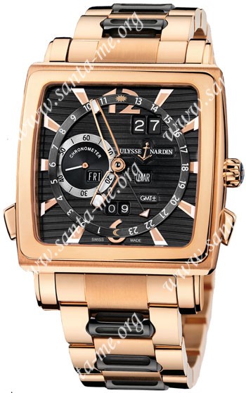 Ulysse Nardin Quadrato Dual Time Perpetual Mens Wristwatch 326-90-8M.92