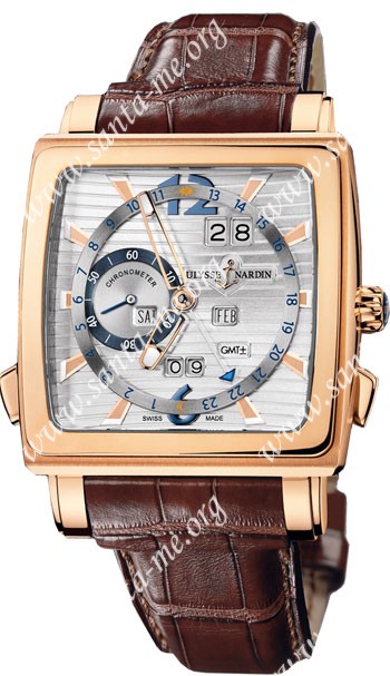 Ulysse Nardin Quadrato Dual Time Perpetual Mens Wristwatch 326-90.91