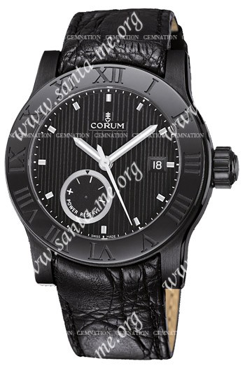 Corum Romulus Black Mens Wristwatch 373.516.98-F221.BN75