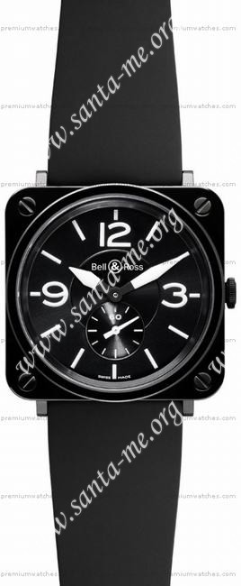 Bell & Ross BR S Quartz Black ceramic Unisex Wristwatch BRS-BL-CERAMIC/SRB