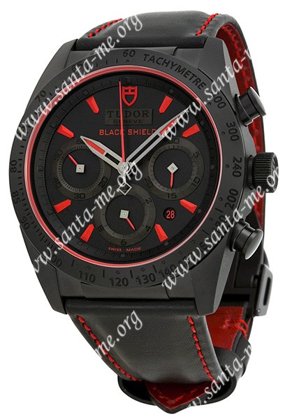 Tudor Fastrider Black Shield Chronograph Mens Wristwatch 42000CR-BKLS