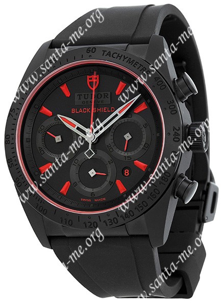 Tudor Fastrider Black Shield Chronograph Mens Wristwatch 42000CR-BKSBKRS