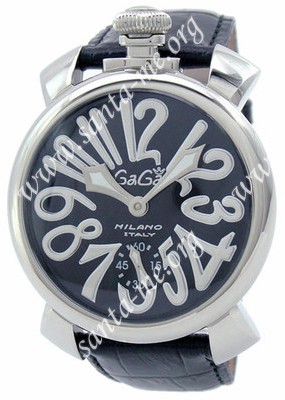 GaGa Milano Manual 48mm Steel Men Wristwatch 5010.6.BK