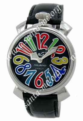 GaGa Milano Manual 40mm Steel Unisex Wristwatch 5020.2.BK