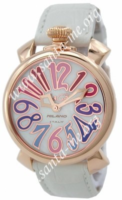GaGa Milano Manual 40mm Gold Plated Unisex Wristwatch 5021.1.WH