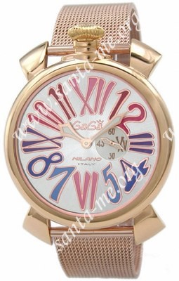 GaGa Milano Slim 46mm Gold Plated Men Wristwatch 5081.1.YG