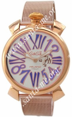 GaGa Milano Slim 46mm Gold Plated Men Wristwatch 5081.3.YG