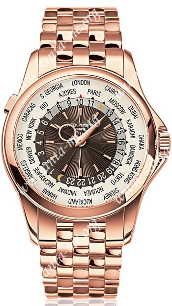 Patek Philippe World Time Mens Wristwatch 5130-1R-001