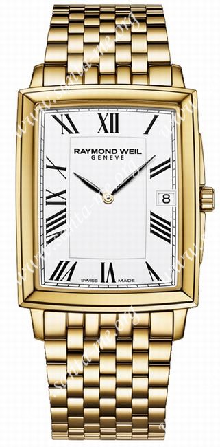 Raymond Weil Tradition Rectangular Date Mens Wristwatch 5456-P-00300