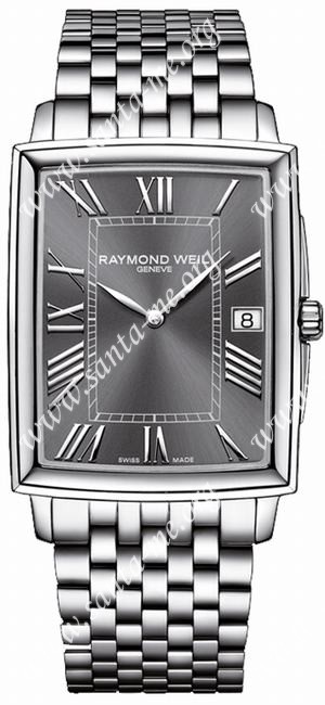 Raymond Weil Tradition Rectangular Date Mens Wristwatch 5456-ST-00608