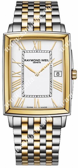 Raymond Weil Tradition Rectangular Date Mens Wristwatch 5456-STP-00308