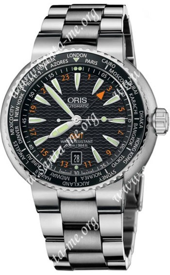 Oris Divers GMT Mens Wristwatch 668.7608.84.54.MB