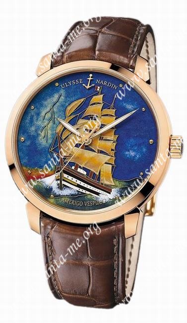 Ulysse Nardin Classico Enamel Mens Wristwatch 8156-111-2/AV