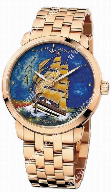 Ulysse Nardin Classico Enamel Mens Wristwatch 8156-111-8/AV