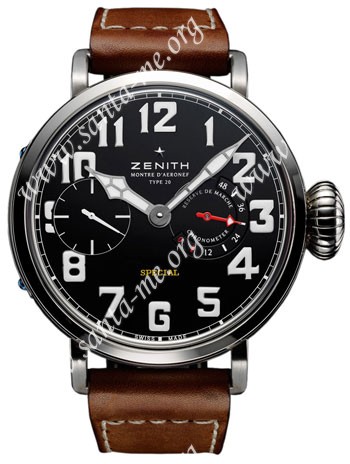 Zenith Pilot Montre d Aeronef Zenith Type 20 Mens Wristwatch 95.2420.5011-21.C723