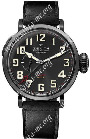 Zenith Pilot Montre d Aeronef Zenith Type 20 GMT Mens Wristwatch 96.2430.693-21.C703