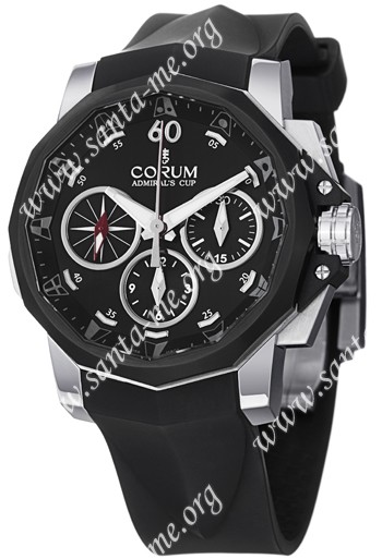 Corum Admirals Cup Black Split Seconds Mens Wristwatch 986.581.98-F371-AN52