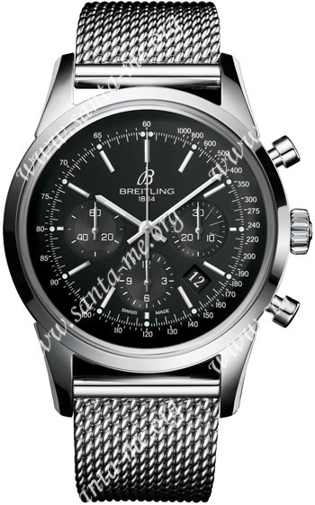 Breitling Transocean Chronograph Mens Wristwatch AB015212-BA99-SS