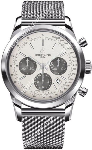 Breitling Transocean Chronograph Mens Wristwatch AB015212.G724.SS