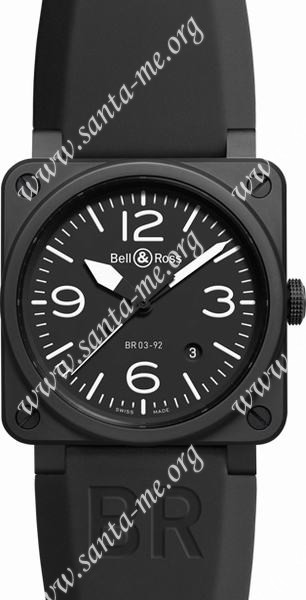 Bell & Ross Aviation BR0392-BL-CE Mens Wristwatch