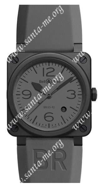 Bell & Ross Aviation BR0392-Commando Ceramic Mens Wristwatch