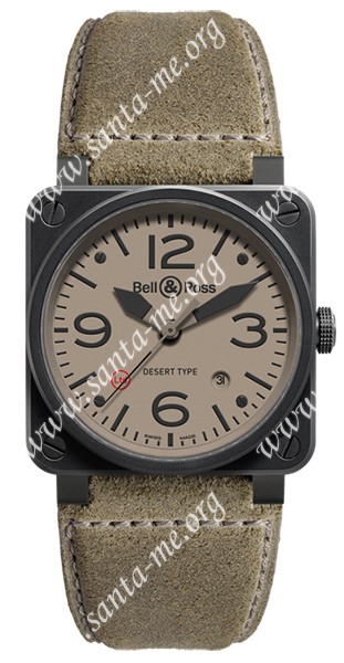 Bell & Ross Aviation BR0392-Desert Type Mens Wristwatch