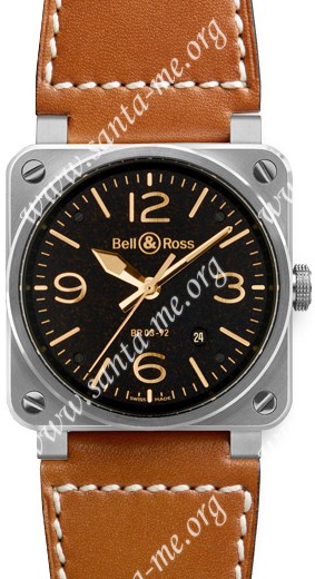 Bell & Ross Aviation BR0392-ST-G-HE/SCA Unisex Wristwatch