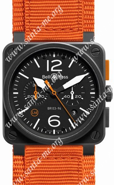 Bell & Ross Aviation BR0394-O-CA Mens Wristwatch