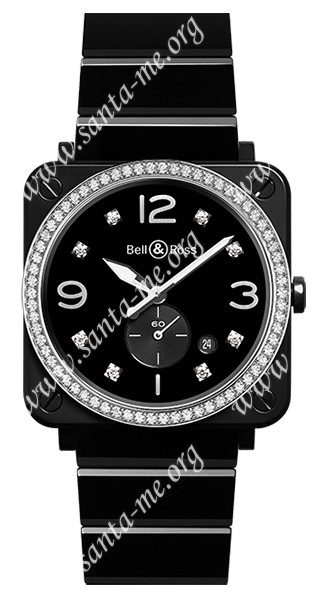 Bell & Ross BR S Black Ceramic Dimonds Unisex Wristwatch