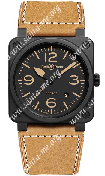Bell & Ross BR03 Mens Wristwatch BR03-92-HERITAGE-CERAMIC