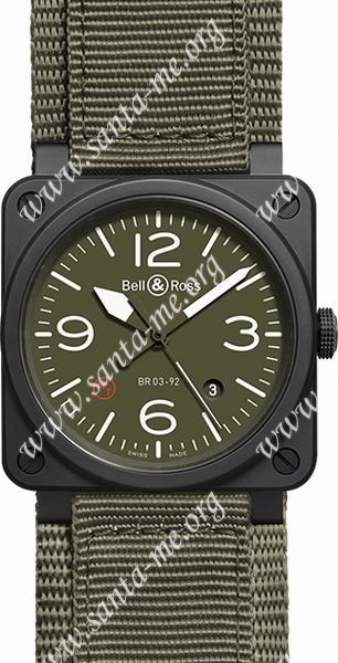 Bell & Ross Aviation BR0392-MIL-CE Mens Wristwatch