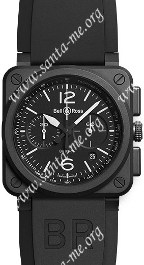 Bell & Ross Aviation BR0394-BL-CE Mens Wristwatch