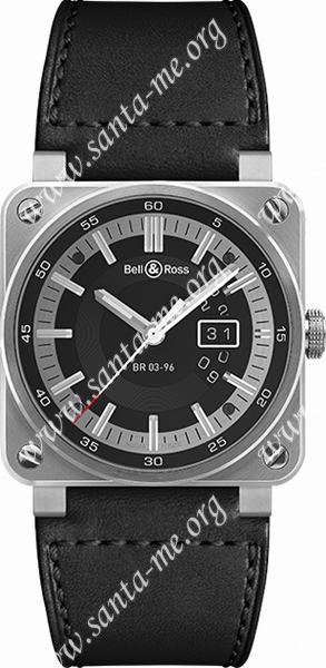 Bell & Ross Aviation BR0396-SI-ST Mens Wristwatch