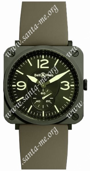 Bell & Ross Aviation BRS-CERAM-MIL/SRB Unisex Wristwatch