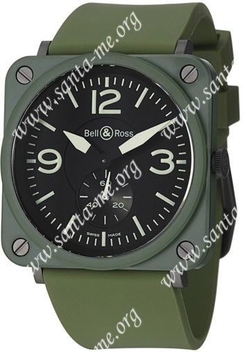 Bell & Ross BRS Military Ceramic Unisex Wristwatch BRS-MLTRYCRMCRB