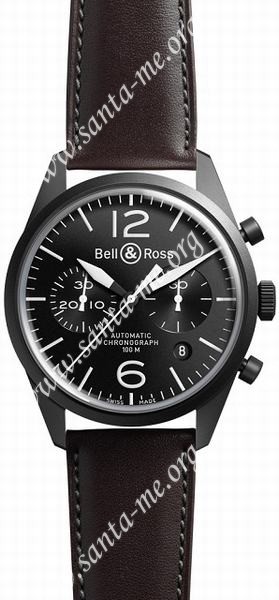 Bell & Ross Vintage Original BRV126-BL-CA/SCA Mens Wristwatch