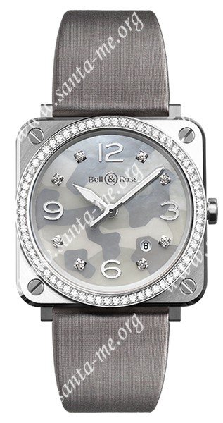 Bell & Ross BR S Grey Camouflage Diamonds Unisex Wristwatch