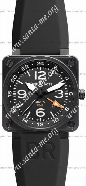Bell & Ross BR 01-93 GMT Mens Wristwatch BR0193-GMT