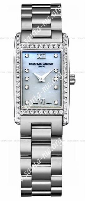 Frederique Constant Carree Quartz Diamonds Ladies Wristwatch FC-200MPWDC1D6B